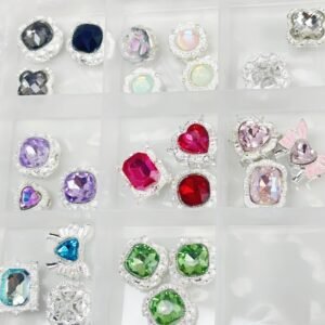 【Live開封】多孔パーツ-1袋3個-キラキラパーツ マイクカラー【願いの色+1、ペア+1】