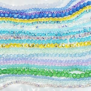 【Live開封】1袋/1本 薄い色 ダークカラー - 2-3-4-6mm  - キラキラ ビーズ 【願いの色+1、ペア+1】